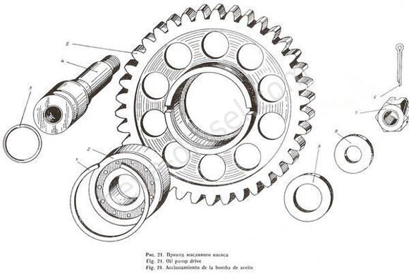 Рис. 021 Привод масляного насоса
