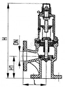 Клапаны предохранительные фланцевые угловые