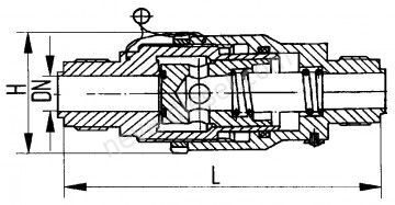 Клапаны невозвратные штуцерные прямоточные