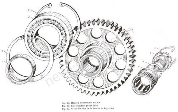 Рис. 017 Привод топливного насоса