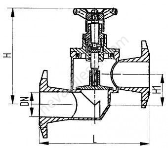 Клапаны невозвратно-запорные фланцевые проходные со специальными фланцами