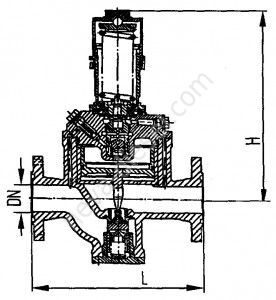 Клапаны редукционные фланцевые проходные односедельные