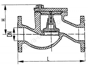 Клапаны невозвратные фланцевые проходные с уплотнением запорного органа металл по металлу