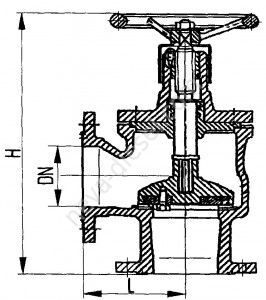 Клапаны невозвратно-запорные фланцевые угловые