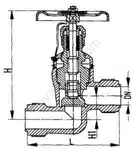 Клапаны невозвратно-запорные штуцерные проходные сальниковые