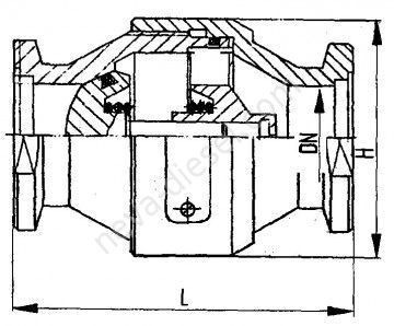 Клапаны невозвратные фланцевые прямоточные