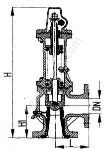 Клапаны предохранительные фланцевые угловые с принудительным подрывом
