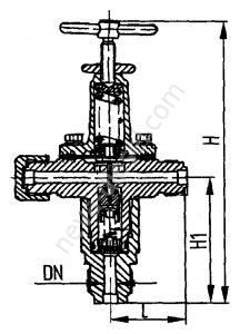 Клапаны редукционные штуцерные угловые