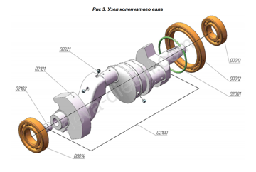 Узел коленчатого вала ПК5-,25