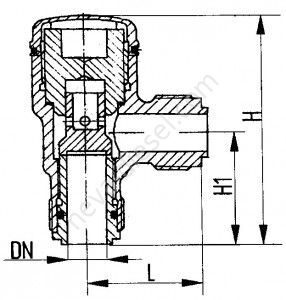 Клапаны невозвратные штуцерные угловые