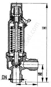 Клапаны предохранительные штуцерные угловые